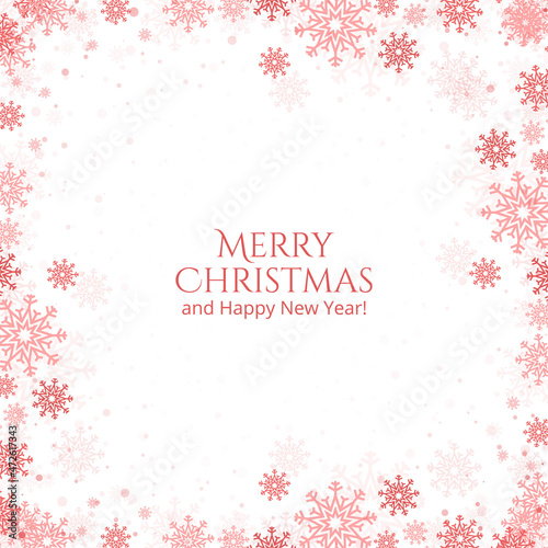 Christmas and New Year snowflakes card background vector © Harryarts