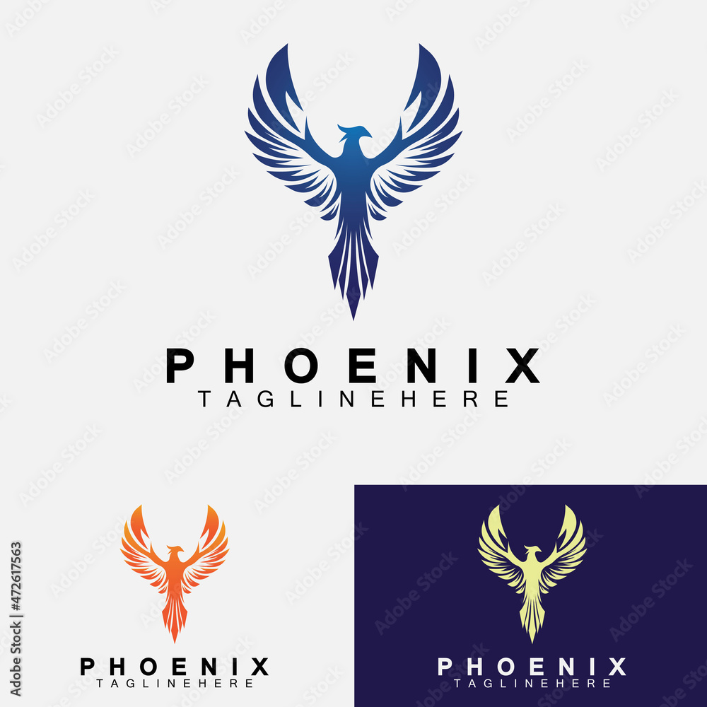 Fototapeta premium Phoenix logo Vector Illustration Design Template