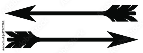 Hunter arrow icon. Arrow icons. Vector illustration. Hunter arrow black icon.