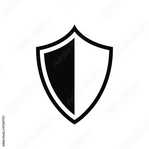 Free Download Shield icon. Black safety symbol. Vector illustration. Shield black icon. - GFXLoad