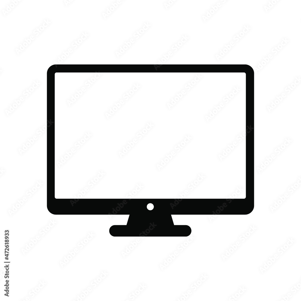 Computer monitor icon. Vector desktop computer icon, TV vector icon. Computer monitor icon. Vector desktop computer icon, TV vector icon.
