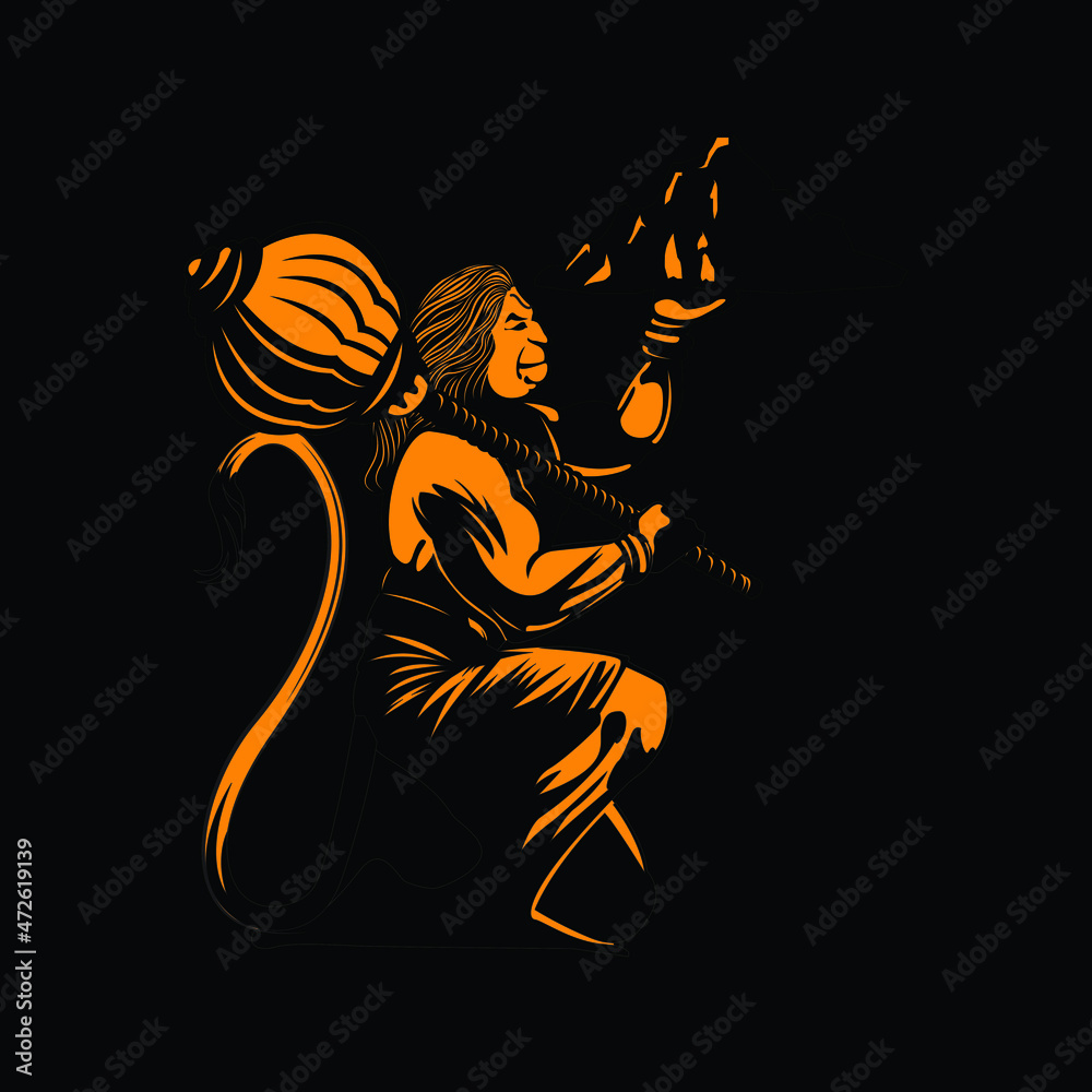 Free download | Silhouette, HANUMAN transparent background PNG clipart |  HiClipart