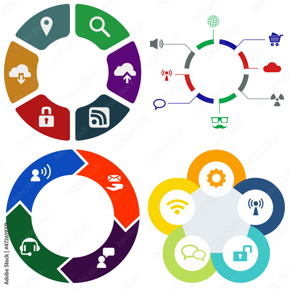 Business infographics. Set of pie chart Business infographics. Set of pie chart