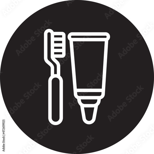 Dental care glyph icon