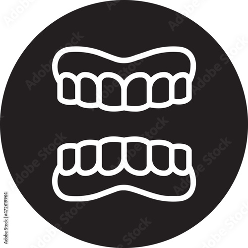 dentures glyph icon