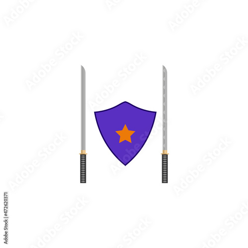 Sword Shield Vector design illustration Web
