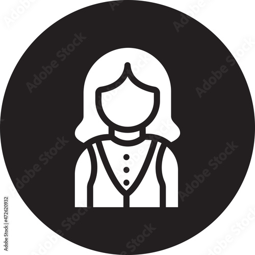 waitress glyph icon