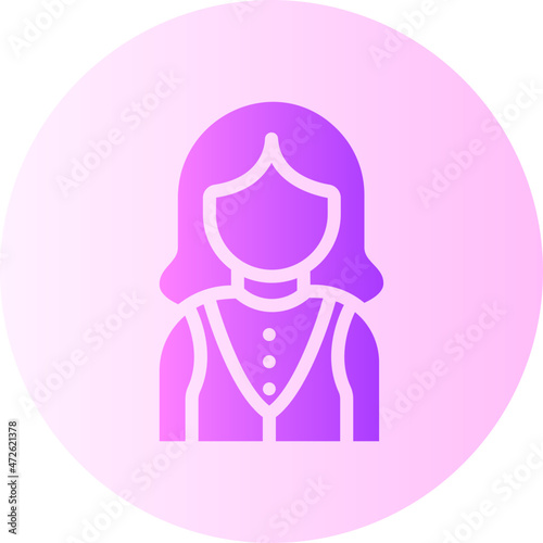 waitress gradient icon