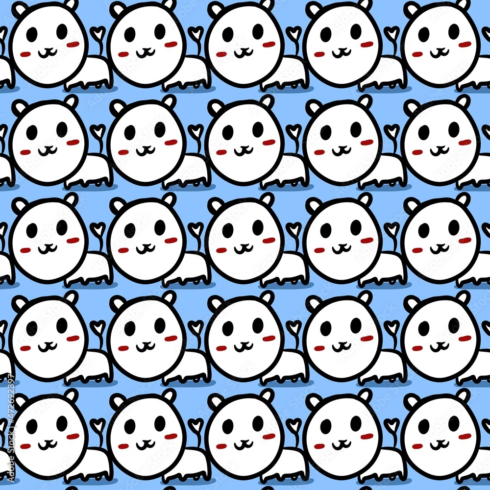 Obraz premium seamless pattern of cute cat cartoon