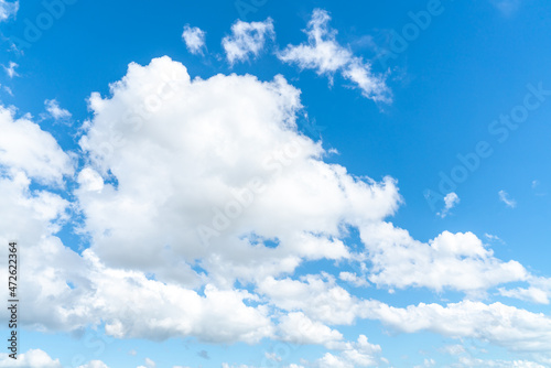 Blue sky and white clouds on a sunny day