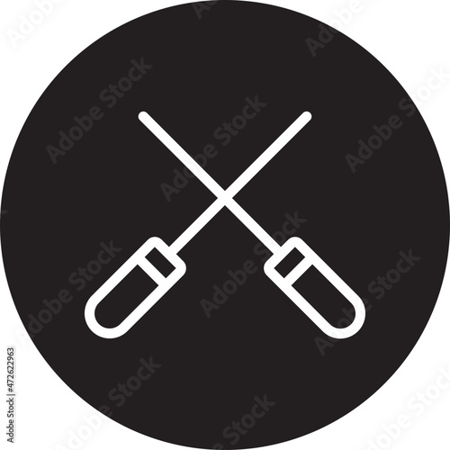 skewers glyph icon
