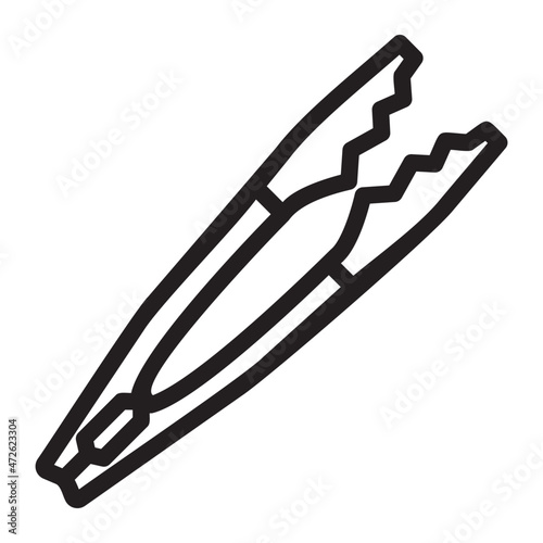 tongs line icon