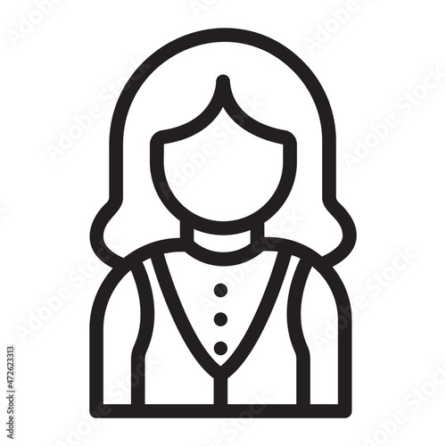 waitress line icon
