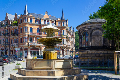 Obraz na płótnie Loschwitz, ein beliebter Stadtteil in Dresden. w salonie