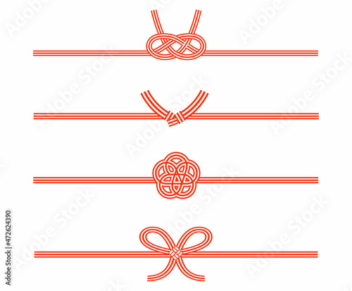 シンプルな水引　イラスト素材