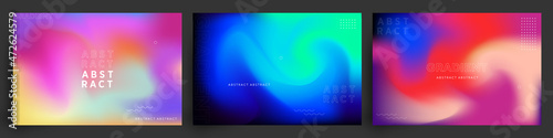 blurred gradients set background vector illustration 