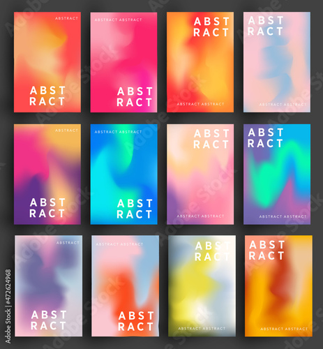 blurred gradients set background vector illustration 