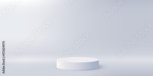 3d realistic pedestal for your products. Vector illustration