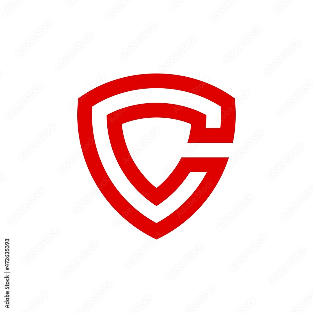 Initial Letter C Shield logo design vector Initial Letter C Shield logo design vector