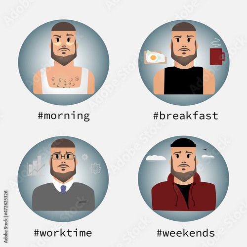 set of icons people