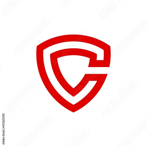 Initial Letter C Shield logo design vector Free Download Initial Letter C Shield logo design vector - GFXLoad