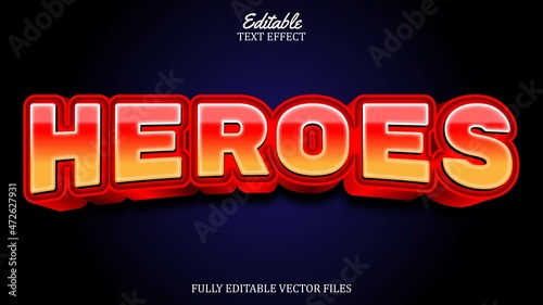 hero theme effect text