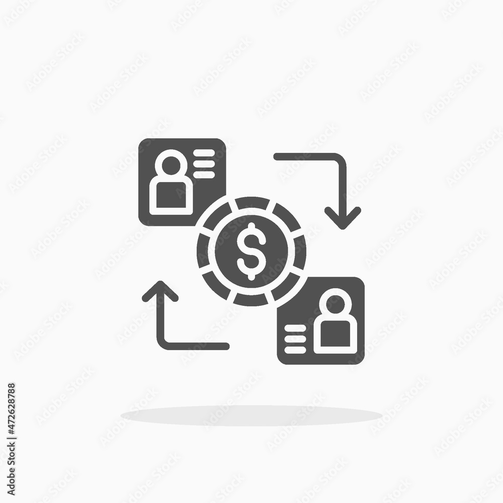 Transfer Money icon. Solid or Glyph style. Enjoy this icon for your project. Transfer Money icon. Solid or Glyph style. Enjoy this icon for your project.