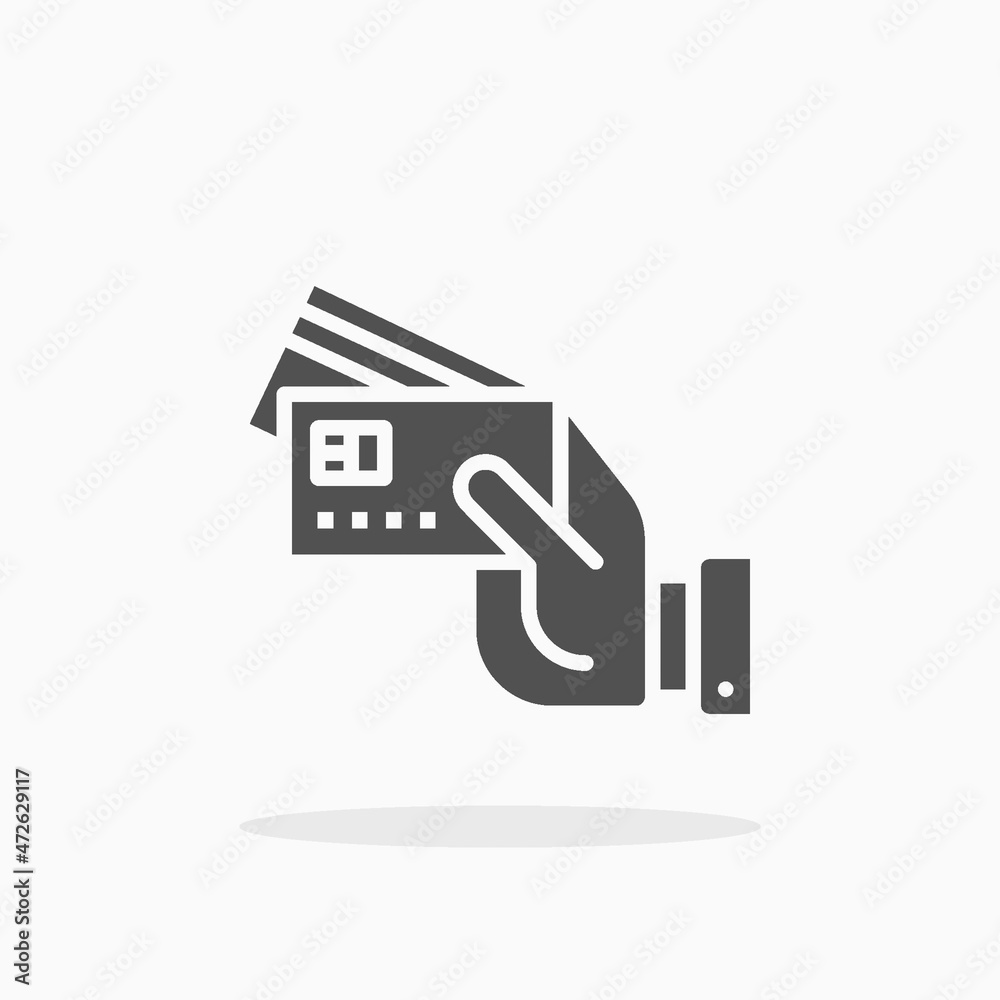 Credit Card icon. Solid or Glyph style. Enjoy this icon for your project.
