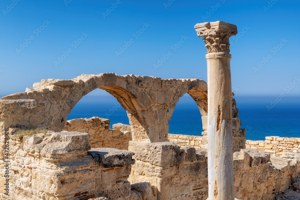 Greek ruins of ancient Kourion, Limassol District. Cyprus. 