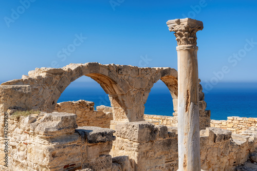 Greek ruins of ancient Kourion, Limassol District. Cyprus.  photo