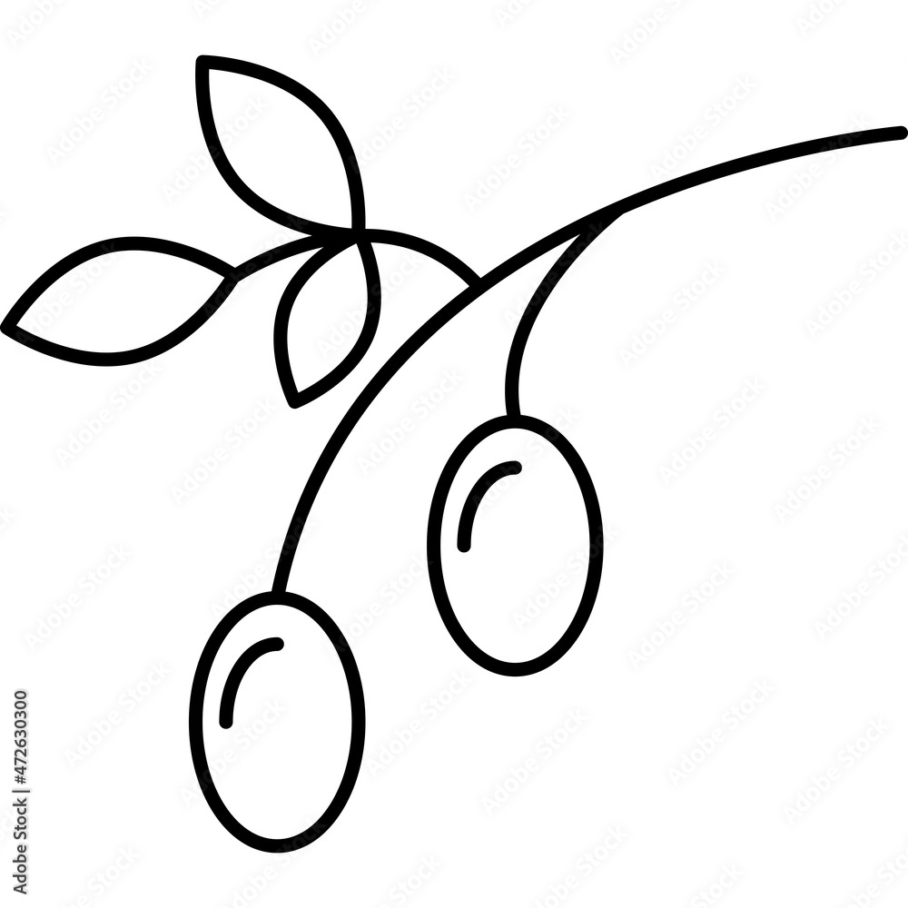 Olive Vegetable Icon Vector Outline Olive Vegetable Icon Vector Outline