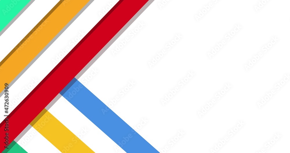 Digital composite of multi colored striped pattern by copy space on white background Digital composite of multi colored striped pattern by copy space on white background