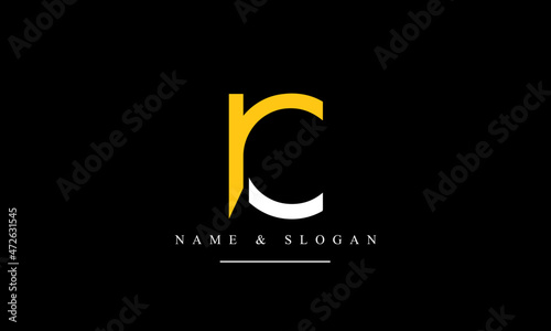 RC, CR, R, C abstract letters logo monogram