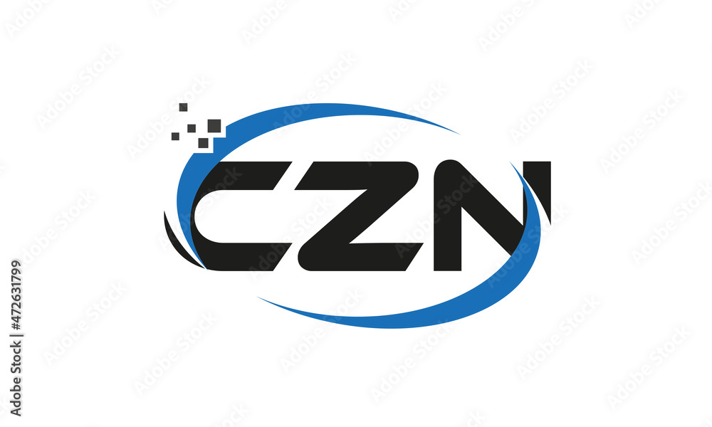 dots or points letter CZN technology logo designs concept vector Template Element dots or points letter CZN technology logo designs concept vector Template Element
