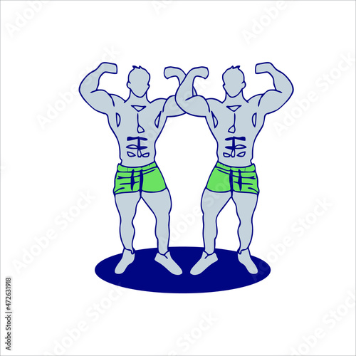 Man Body Fitness Vector Design