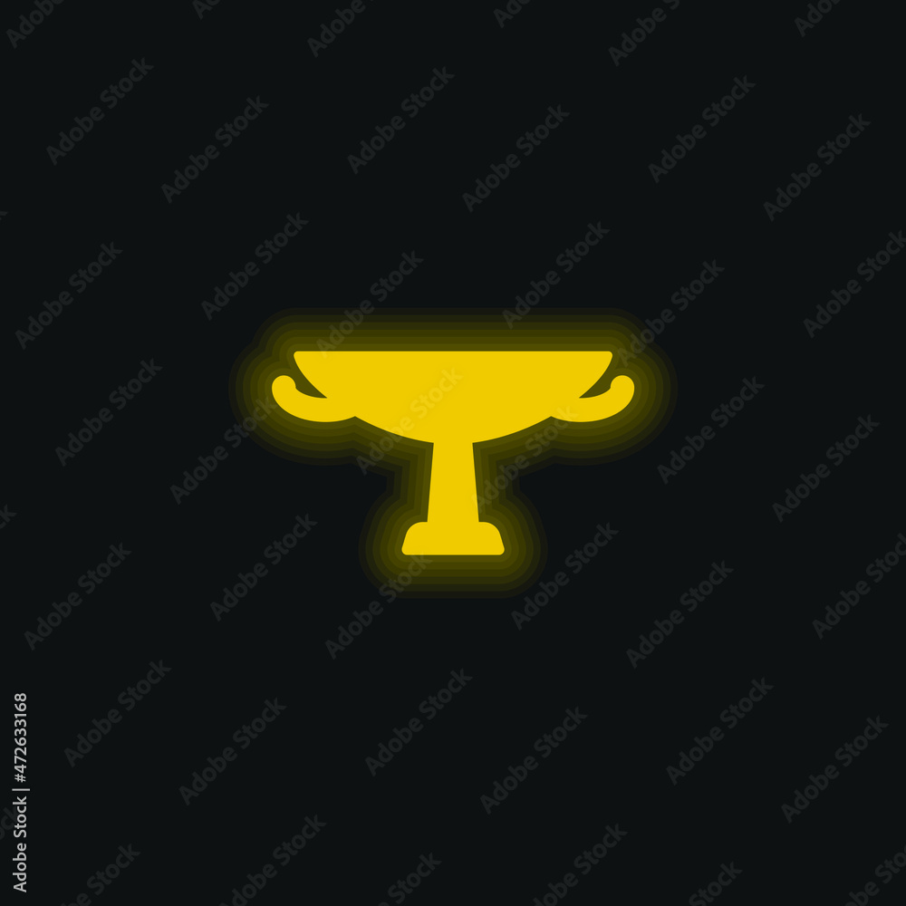 Amphora yellow glowing neon icon