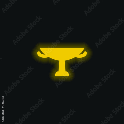 Amphora yellow glowing neon icon