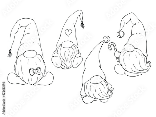vector gnomes for christmas