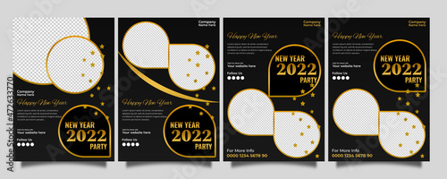 Fotografie 2022 New Year Party Flyer | New year celebration | Happy New Year 2022 | Welcome