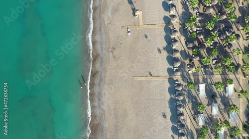 Turkey Belek Beach Ocean Arieal Topdown photo