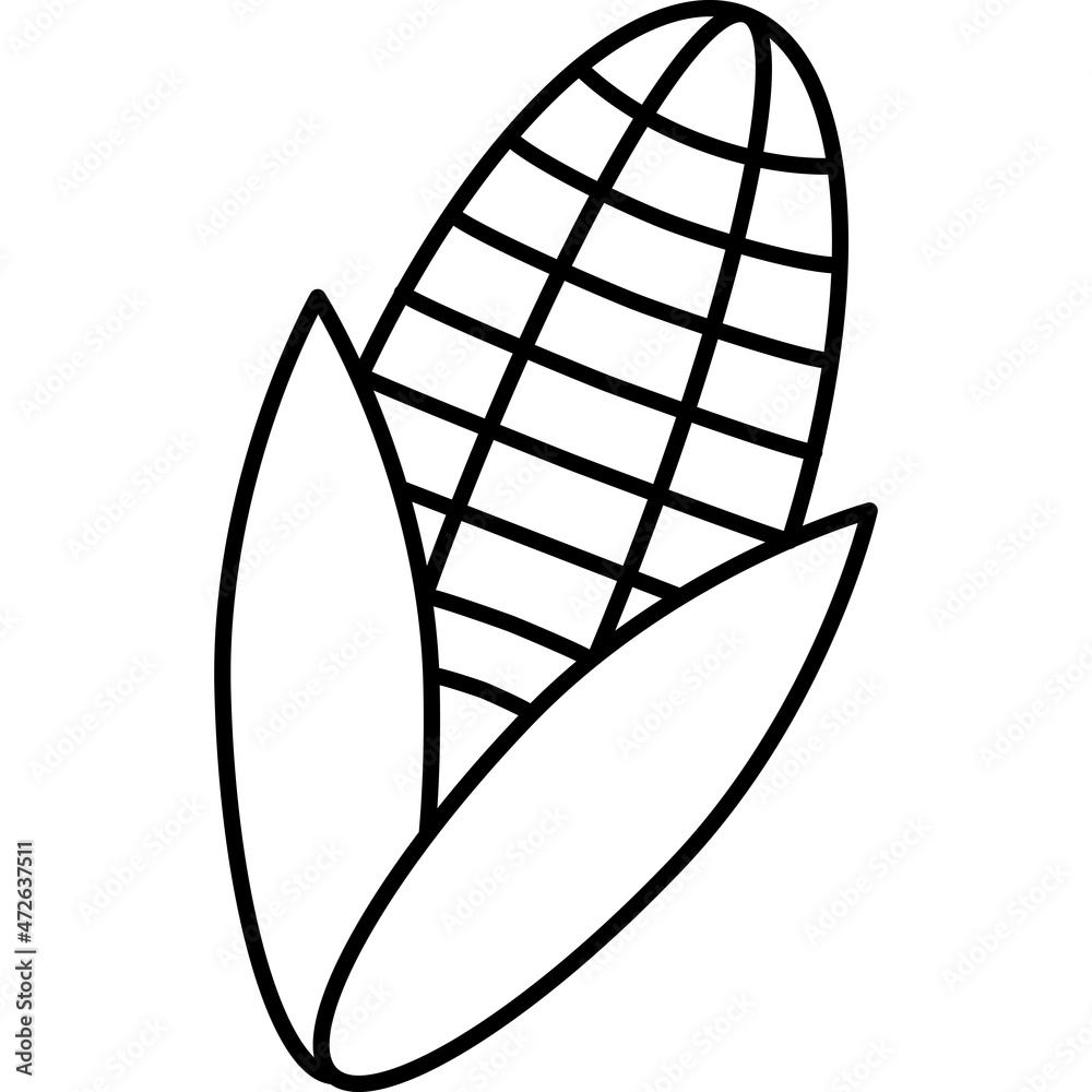 Corn Vegetable Icon Vector Outline Corn Vegetable Icon Vector Outline