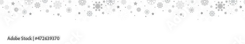 seamless falling snow flake panorama background