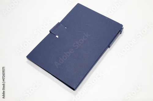 Colored notebook with white background