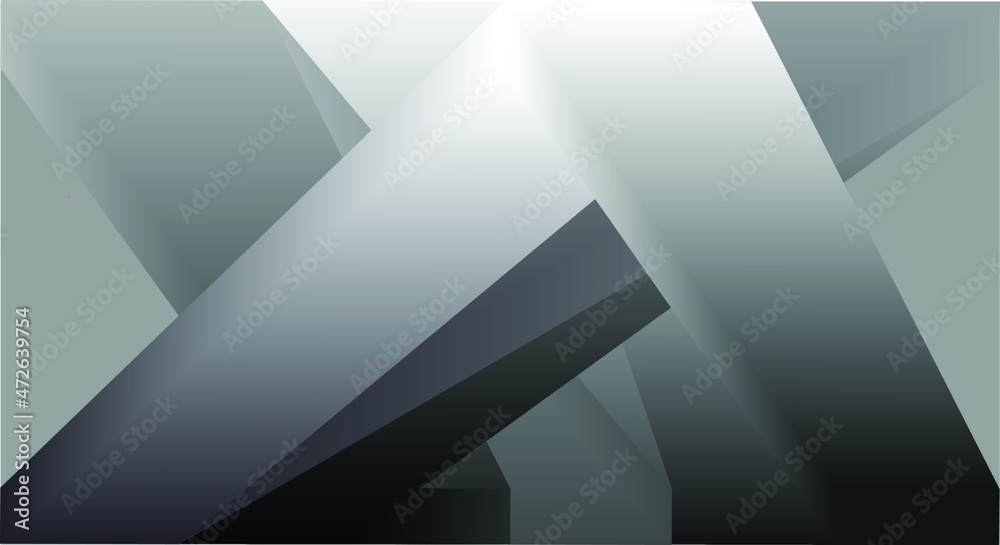 Dark grey and white abstract vector rectangle background with overlapping shapes and lines. Business, corporate, seminar presentation background.