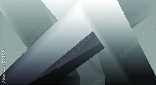 Dark grey and white abstract vector rectangle background with overlapping shapes and lines. Business, corporate, seminar presentation background.