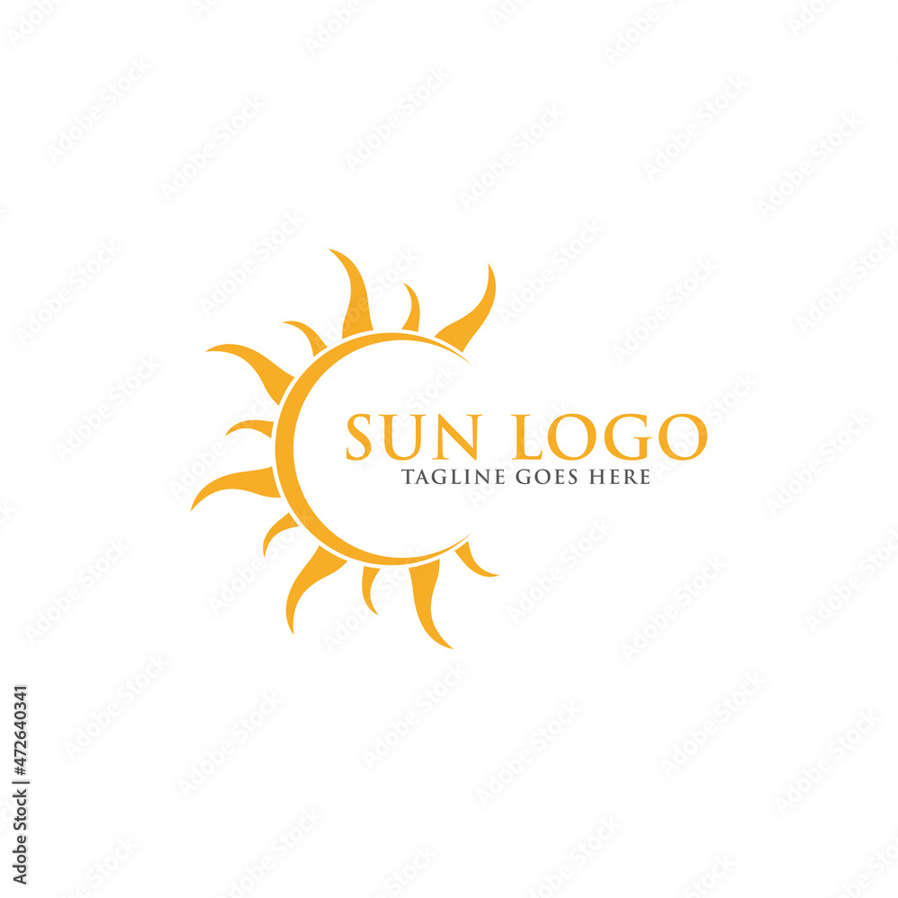 sun summer logo icon vector template sun summer logo icon vector template