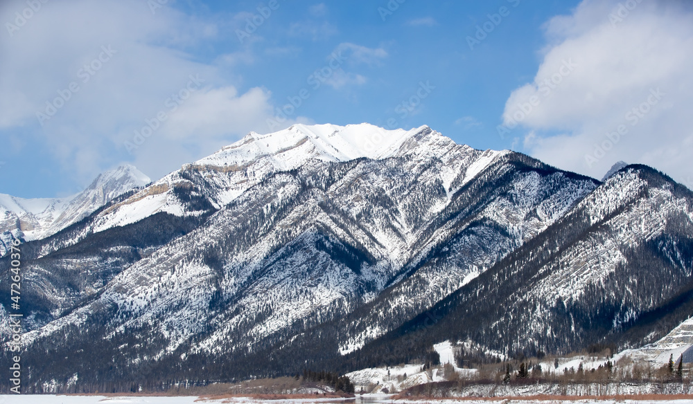 A mountain landscape view. Taken in Alberta, Canada