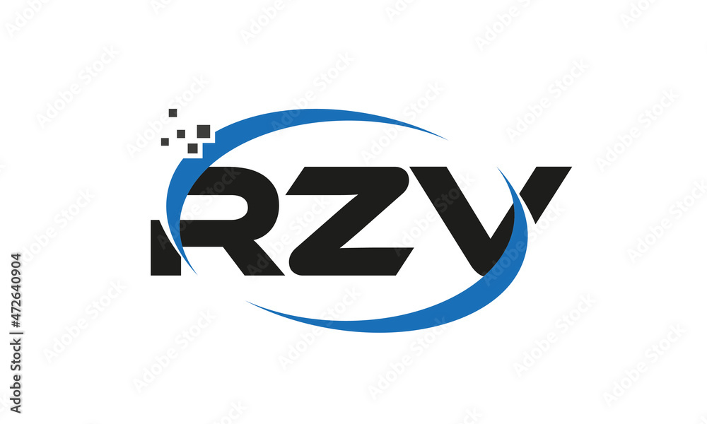 dots or points letter RZV technology logo designs concept vector Template Element dots or points letter RZV technology logo designs concept vector Template Element