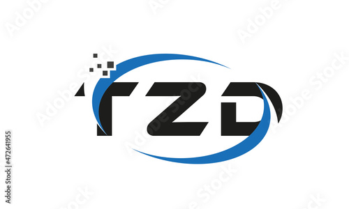 dots or points letter TZD technology logo designs concept vector Template Element photo