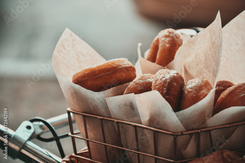 donuts in a craft bag  